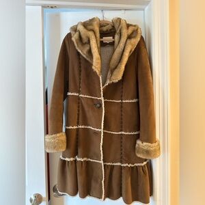 Laundry faux suede / fur coat